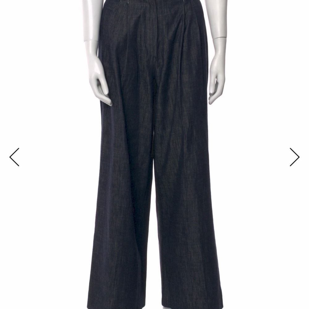Brunello Cucinelli Women’s Wide-Leg Dark Denim Pants